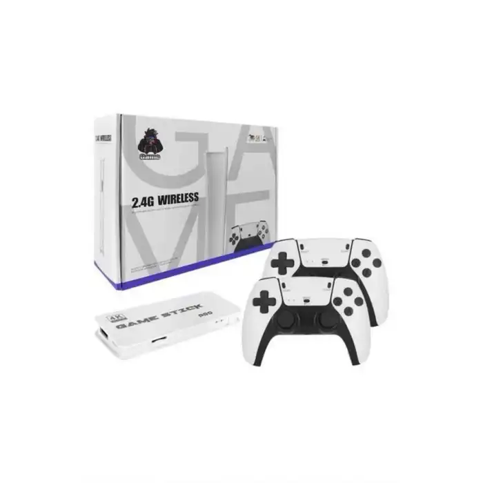 3D 4K 2000 Oyunlu Game Stick Oyun Konsolu Çift Konsol