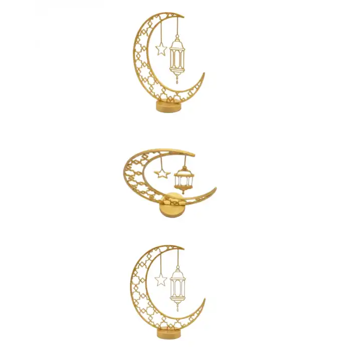 3D Hilal Cami Dekor 20x20 cm Özel Baskı Masa Üstü Süs