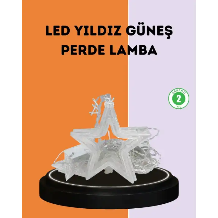 3x3 Metre Yıldız Peri Led Perde Işık Romantik Dekorasyon