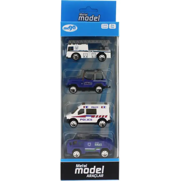 4Lü Die Cast Polis Seti