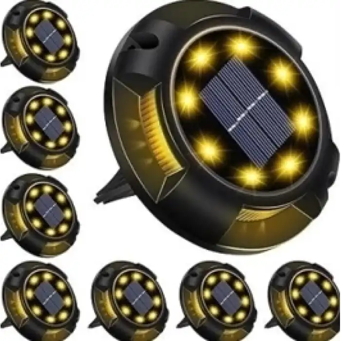 4lü Solar Panelli Kazıklı Zemin Solar Ledi 8+4 Led Gün Işığı