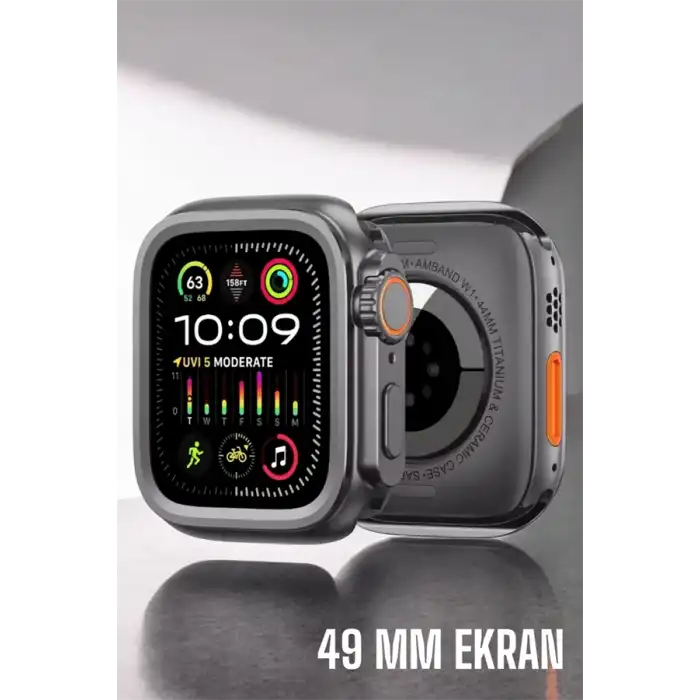 45 Mm Gri Kasa Ultra Akıllı Saat Sesli Görüşme, Sağlık Takibi, Suya Dayanıklı