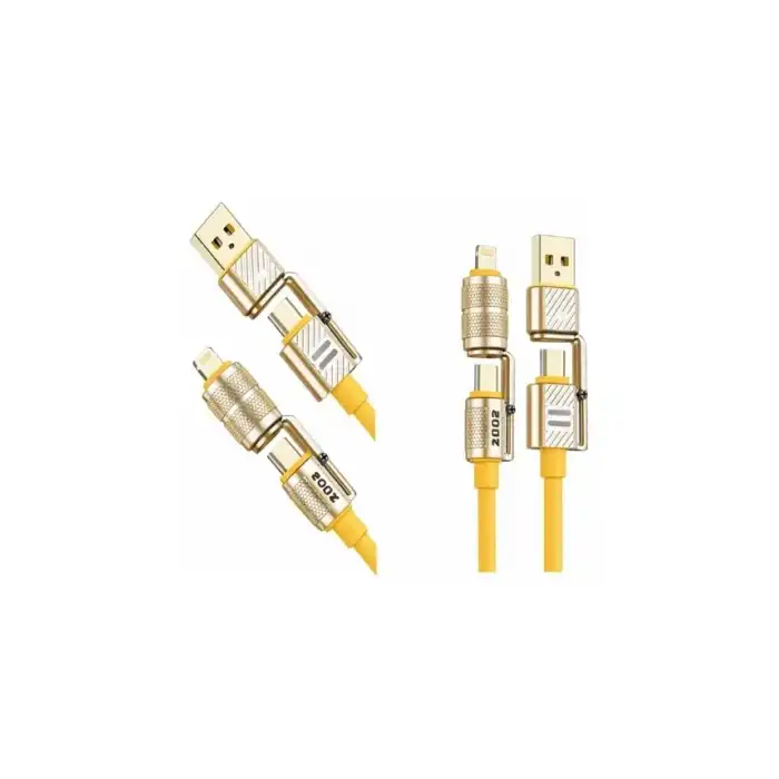 4in1 Hızlı Şarj Ve Data Kablosu Type-c / Lightning / Micro Usb Pl-8631 Bx40