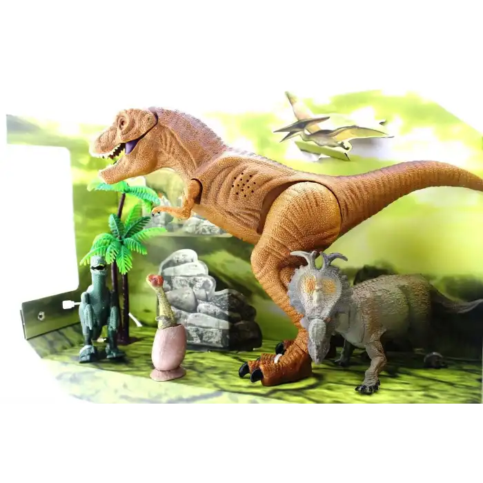 4lü sesli dinozor  oyun seti