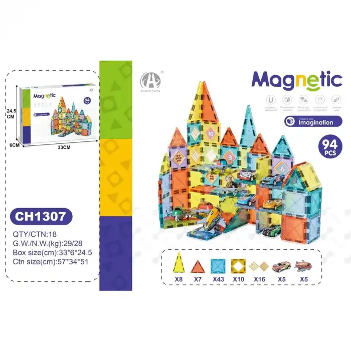 5.5 CM Magnetic Blok 94 Parça CH1307