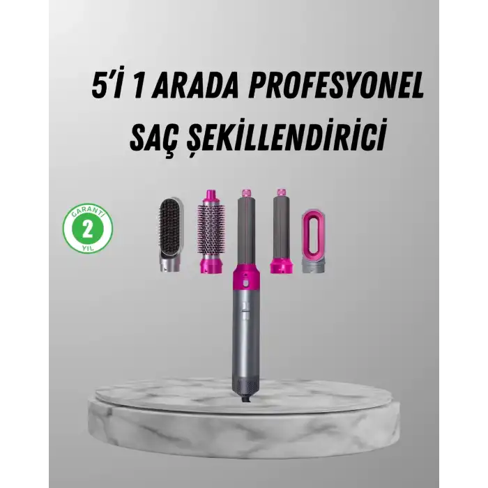 5’i 1 Arada Saç Şekillendirici Set Kuaför Düzeyinde Performans Ve Ergonomik Tasarım