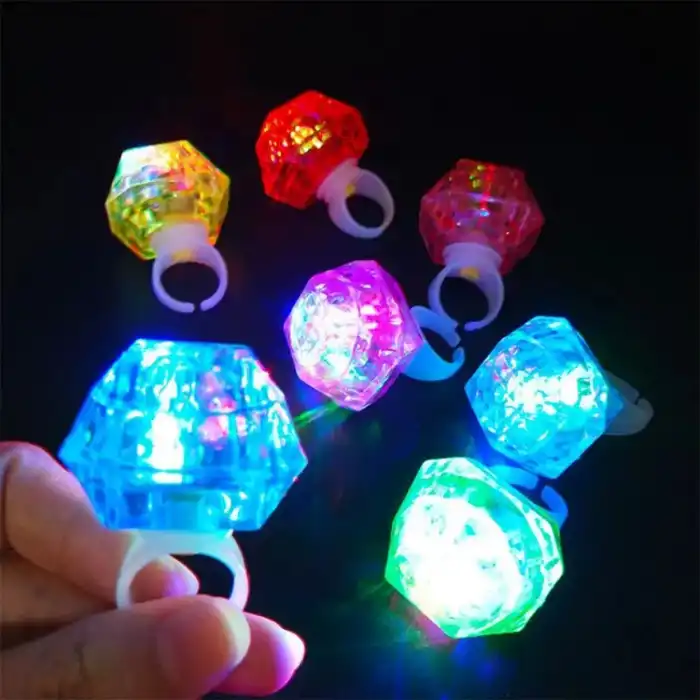 6lı Kristal LED Parti Yüzük Seti