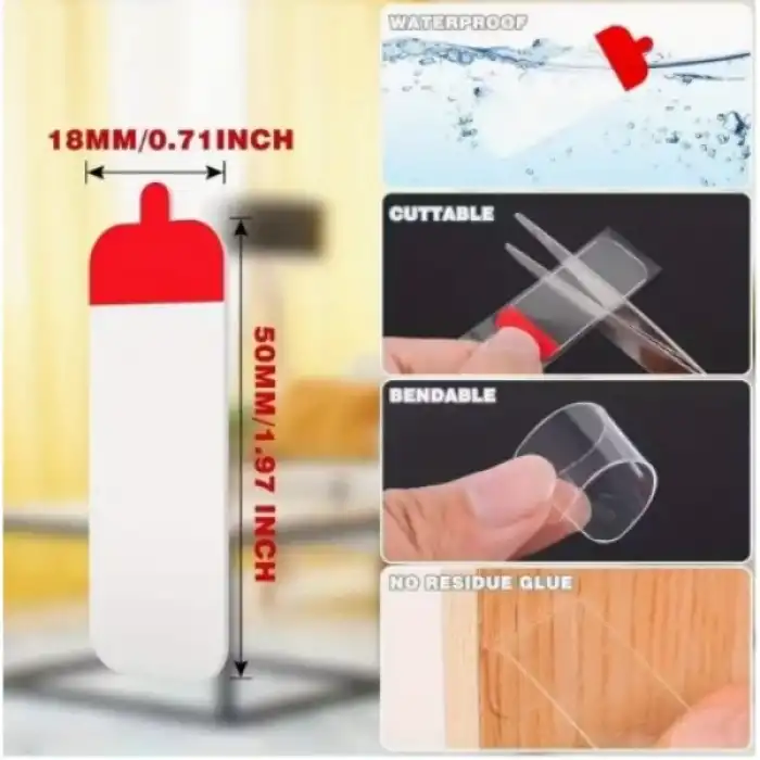 60 Parça Kolay Açılır Güçlü Çift Taraflı Bant 18mmx50mm