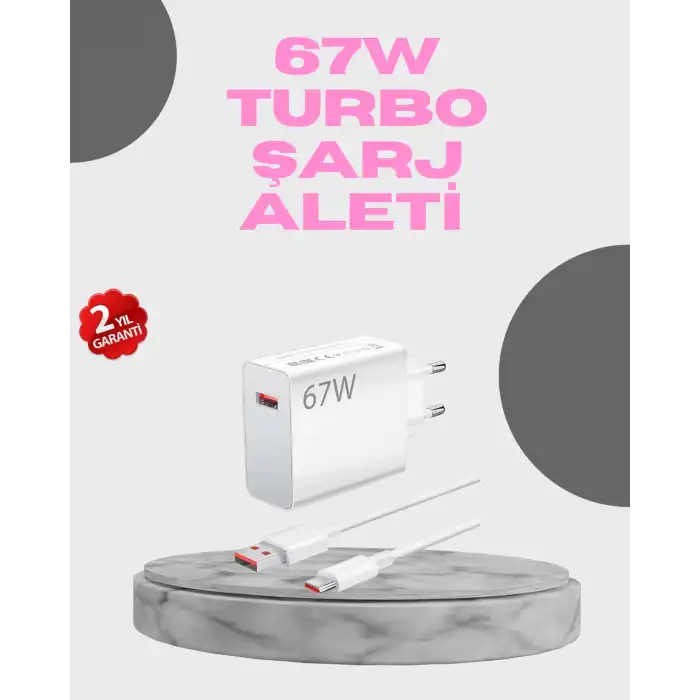 67 Watt Hızlı Şarj Seti Realme 7 8 9 Pro Uyumlu