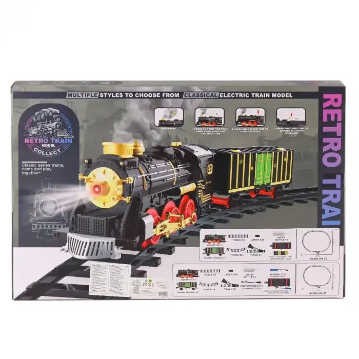 699-69A Sesli Işıklı Şarjlı Dumanlı Tren Seti