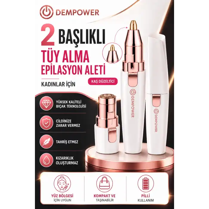 Kadınlar İçin Hassas Tüy Alma ve Kaş Düzeltme Özellikli Mini Epilasyon Aleti