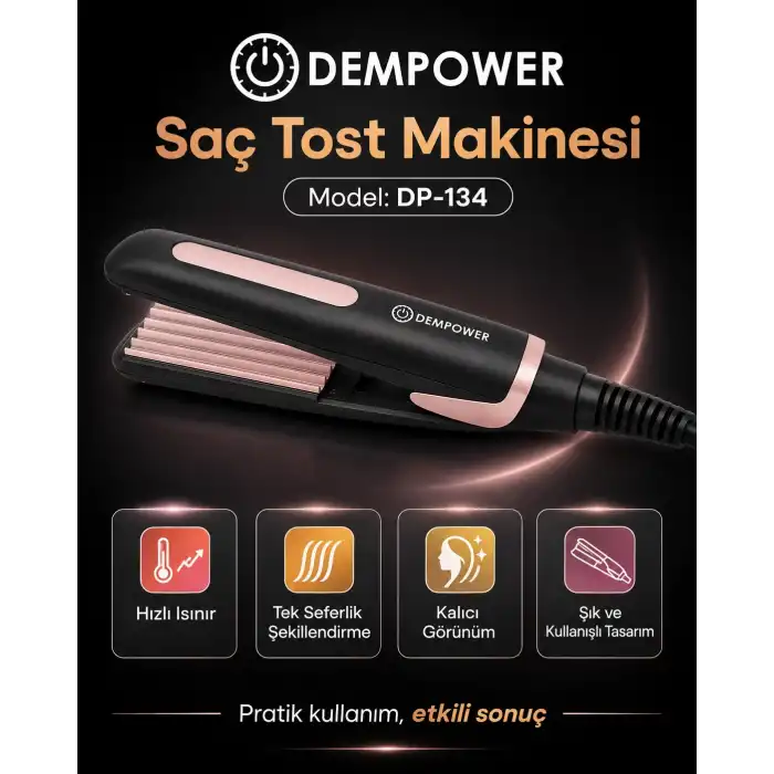 Tek Seferlik Şekillendirme İçin Saç Tost Makinesi ve Kalıcı Görünüm Veren Saç Şekillendirici