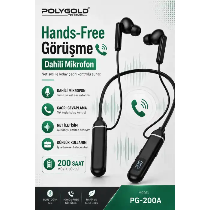 Uzun Süre Kullanımlı Kablosuz Kulak İçi Spor Kulaklık Stereo Ses Mikrofonlu