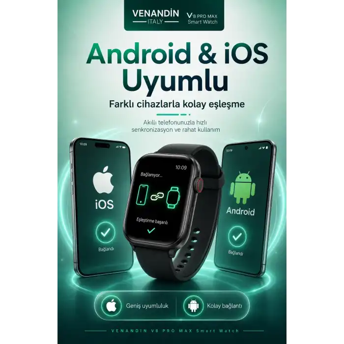 Çoklu Uygulama Destekli Bluetooth Akıllı Saat Dokunmatik Ekranlı Bildirim Özellikli