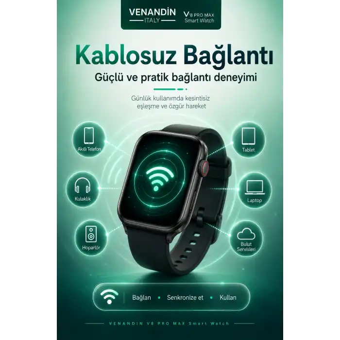Çoklu Uygulama Destekli Bluetooth Akıllı Saat Dokunmatik Ekranlı Bildirim Özellikli