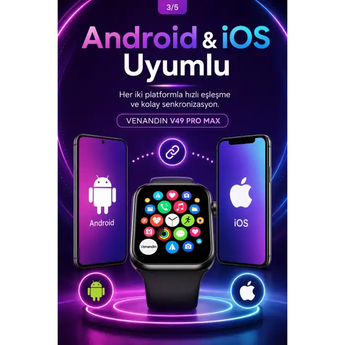 Spor Takip Özellikli AMOLED Ekran Akıllı Saat Telefon Uyumlu Bluetooth Bağlantılı