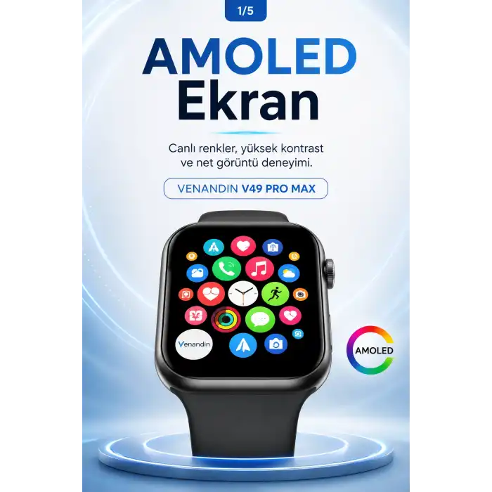 Uygulama Bildirimli Dokunmatik Akıllı Saat Kablosuz Şarjlı Şık Tasarımlı Model