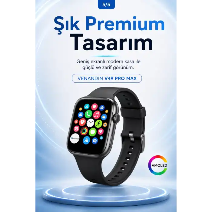 Uygulama Bildirimli Dokunmatik Akıllı Saat Kablosuz Şarjlı Şık Tasarımlı Model