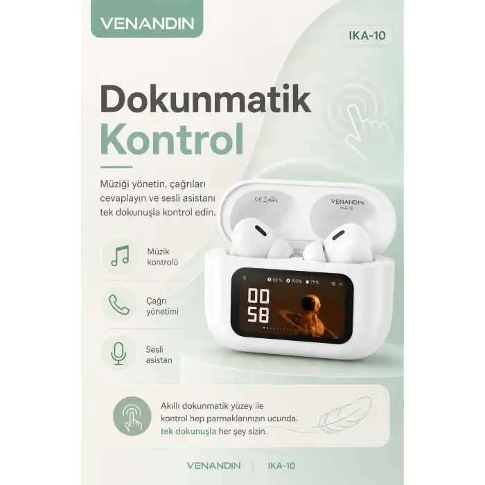 Dijital Ekranlı Şarj Kutulu Kablosuz Kulaklık Müzik Arama Ve Günlük Kullanım İçin