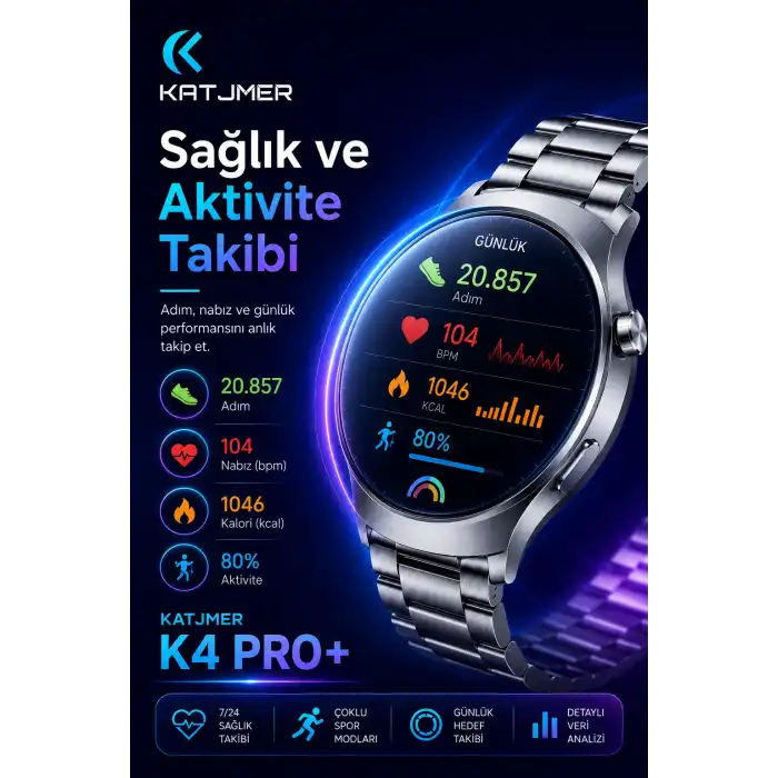 Kavisli Cam Tasarımlı Akıllı Saat AMOLED Ekran Üç Kordonlu Günlük Kullanım Seti