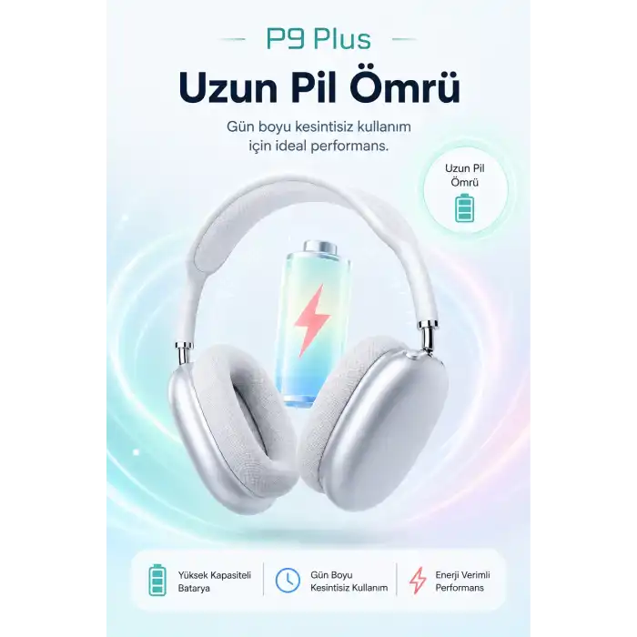 Şarjlı Kulak Üstü Stereo Kulaklık Bluetooth Uyumlu Müzik Ve Görüşme Destekli