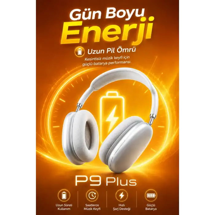 Bluetooth Bağlantılı Kulak Üstü Kulaklık Mikrofonlu Yumuşak Pedli Modern Tasarım