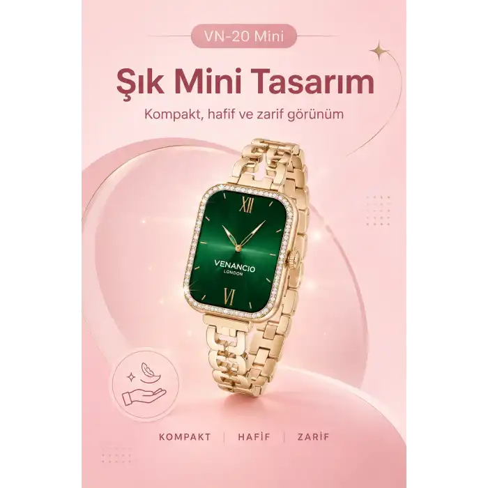 Dört Kordon Seçenekli Mini Akıllı Saat Bildirim Ve Spor Takip Özellikli Kullanım Seti
