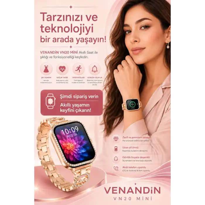 Dokunmatik Ekranlı Akıllı Saat Çoklu Kordon Setli Spor Takip Ve Günlük Kullanım Uyumlu