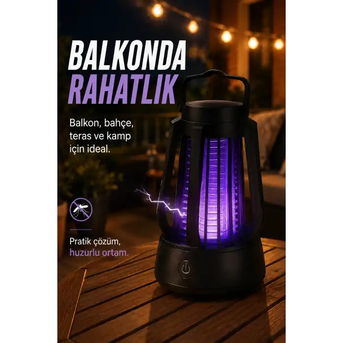 Elektrikli Sinek Öldürücü Mor Işıklı Taşınabilir Haşere Kovucu Lamba Cihazı