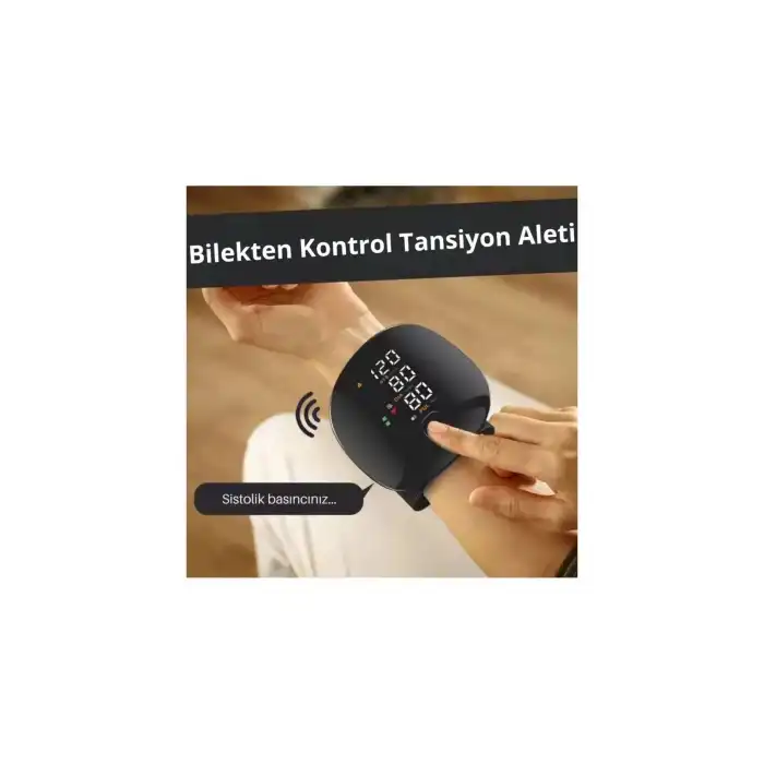 Renkli LCD Ekranlı Bilekten Tansiyon Aleti – Taşınabilir ve Kolay Kullanım Tansiyon Aleti
