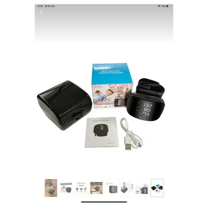 Konuşan Sesli Şarjlı Tansiyon Aleti Profil Kayıtlı Lcd Dokunmatik Ekran