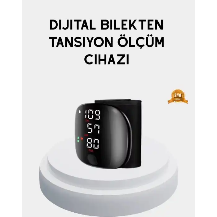 Taşınabilir Dijital Tansiyon Aleti – Bilekten Ölçüm, Aritmi Uyarısı ve Risk Göstergesi