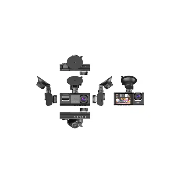 S-1 1080p Araç içi Kamera 3 Kameralı ( Ön Görüş - Geri görüş - İç Görüş ) Gece Görüşlü