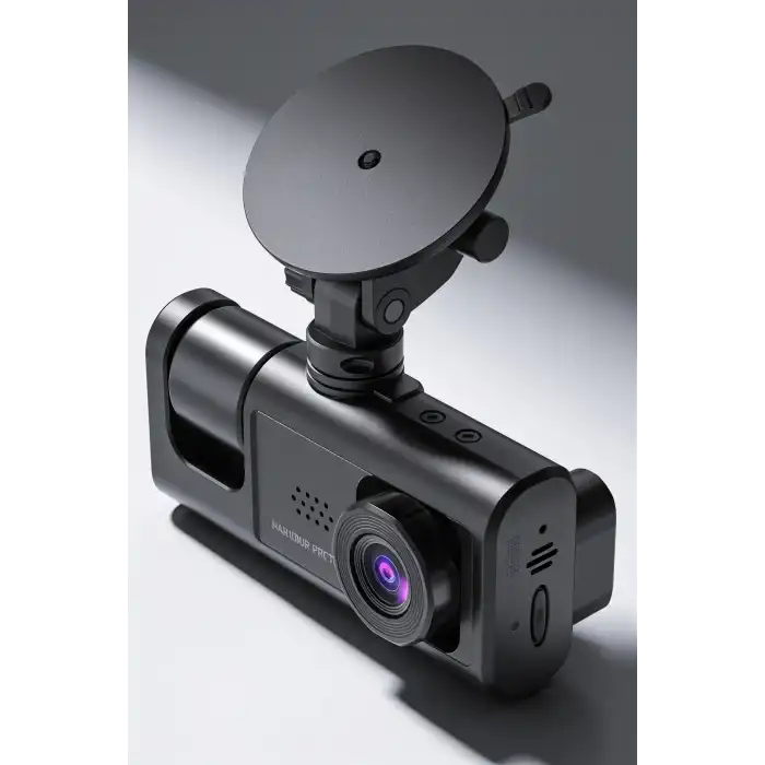 Araç İçi Kamera 3 Kameralı Dashcam Ön Arka İç Kayıt Geri Görüş Kameralı
