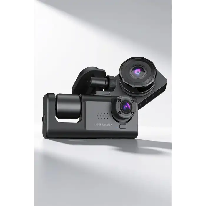 Gece Görüşlü 3 Kameralı Araç İçi Kamera Geri Görüş Destekli Dashcam