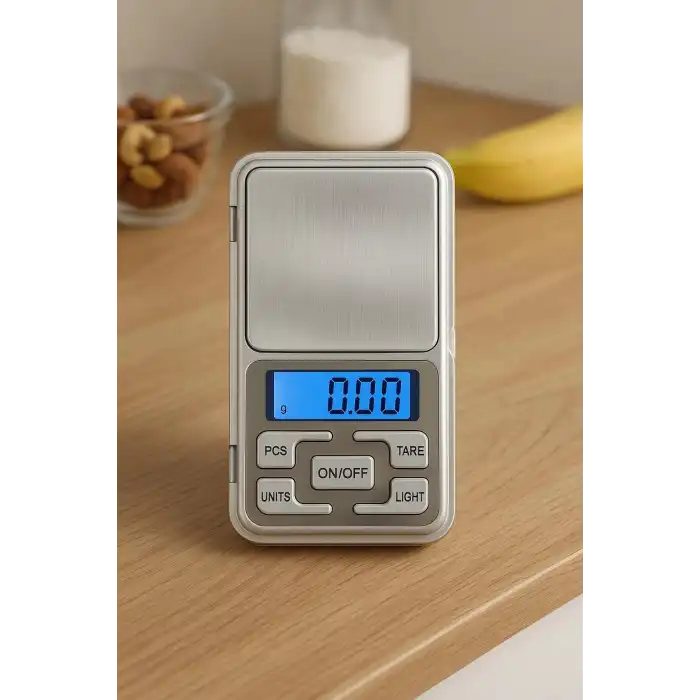 Cep Tipi Hassas Terazi 500 gr 0.01 gr Dijital Kuyumcu Eczane LCD Ölçüm Cihazı Hassas