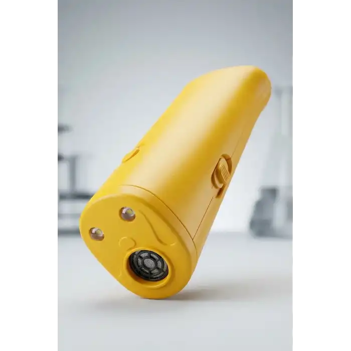 LED Fenerli Ultrasonik Köpek Eğitim Cihazı Taşınabilir Köpek Uzaklaştırıcı Sarı Ürün
