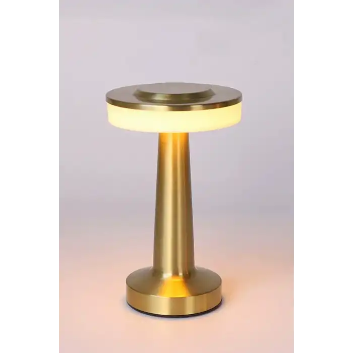 Gold Renkli Dokunmatik Şarjlı Masa Lambası Dim Edilebilir Dekoratif Kablosuz Abajur