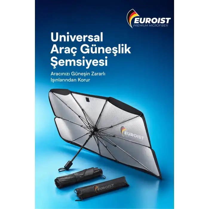 Katlanabilir Araba Ön Cam Güneşlik Şemsiye 140x79 cm UV Koruyucu Oto Gölgelik 1 Adet