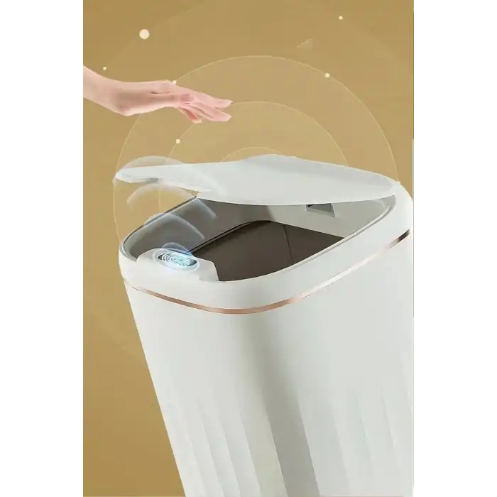 Temassız Sensörlü 20 Litre Çöp Kovası UV Işıklı Koku Geçirmez Mutfak Banyo Kullanımı
