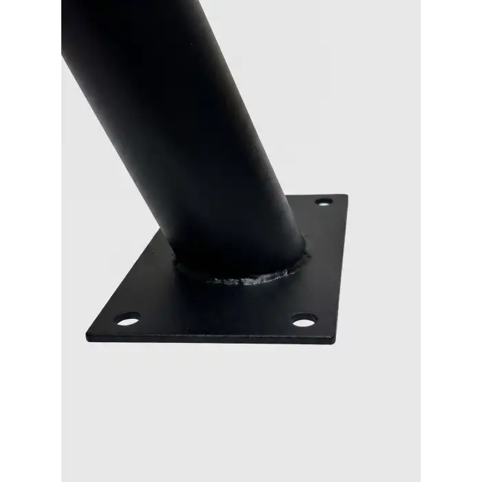 35 cm Siyah Metal Dış Mekan Sokak Armatürü Montaj Konsolu 4 cm Boru 10x6 cm Tabanlı