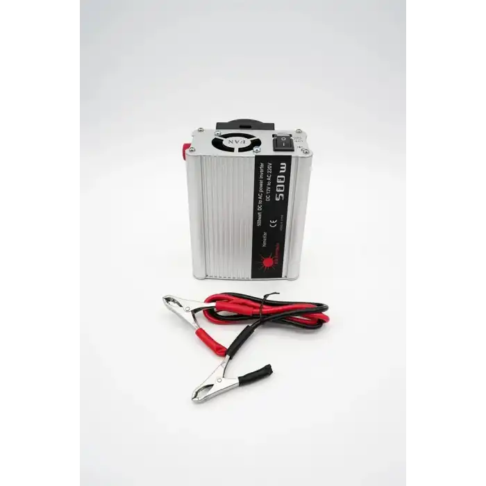 500W 12V DC 220V AC İnverter USB Çıkışlı Fanlı Akü Güç Dönüştürücü Araç Kullanımı