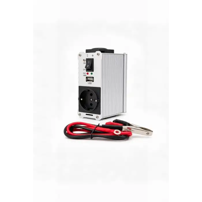 500W Fanlı Akü İnverteri 12V DC Giriş 220V AC Çıkış USB Portlu Taşınabilir Araç Kullanımı