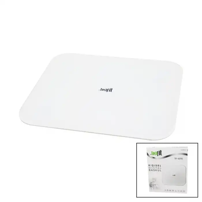 Gizli Ekran -soft Beyaz Cam Zemin  Dijital Baskül Terazi 180kg Sensör -led Ekran -oda℃ Tf-1070 Bx40