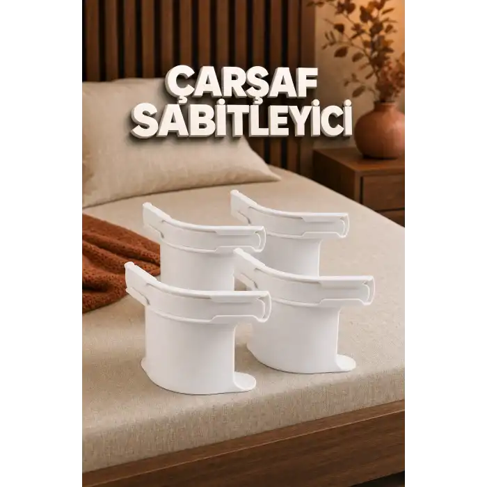 4lü Çarşaf Sabitleme Aparatı Nevresim Tutucu Yatak Kenarı Pratik Set