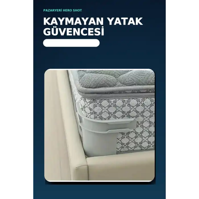 Gri Plastik Yatak Sabitleme Klipsi - Kaymaz Yatak Tutucu, Yatak Çerçevesine Sabitleme Aparatı