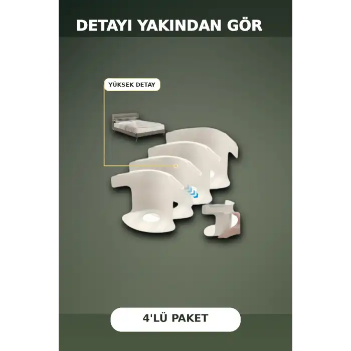 4lü Şeffaf Kaymaz Çarşaf ve Yorgan Sabitleyici – Yatak Örtü Tutucu Pratik Ev Çözümü