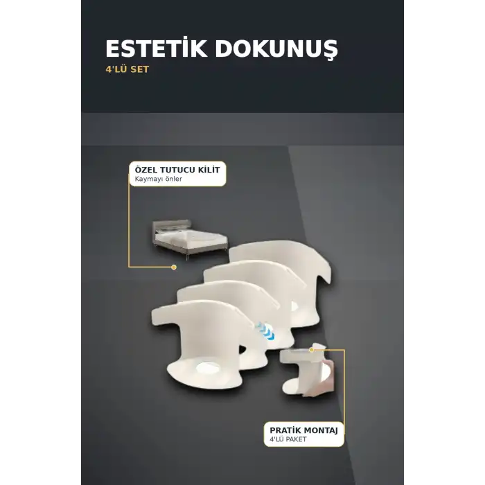 4lü Şeffaf Çarşaf ve Yorgan Sabitleyici – Kaymaz Dişli Pratik Çözüm