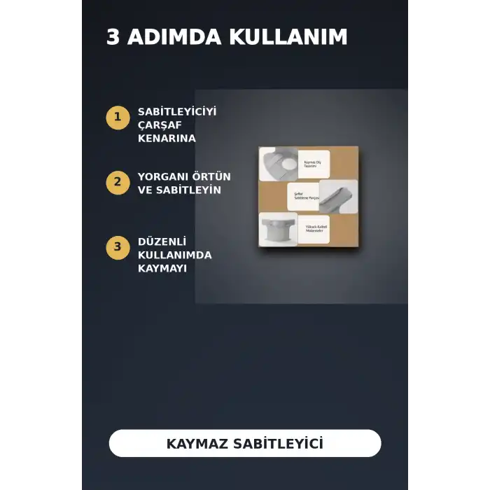 4lü Şeffaf Çarşaf ve Yorgan Sabitleyici – Kaymaz Dişli Pratik Çözüm