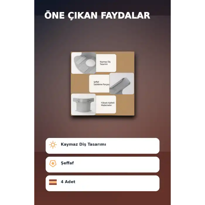 4lü Şeffaf Kaymaz Çarşaf ve Yorgan Sabitleyici - Dişli Tutucu ile Pratik Çözüm